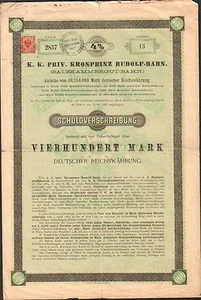K. K. PRIV. KRONPRINZ RUDOLF-BAHN (ALLEMAGNE) (O) - Picture 1 of 1