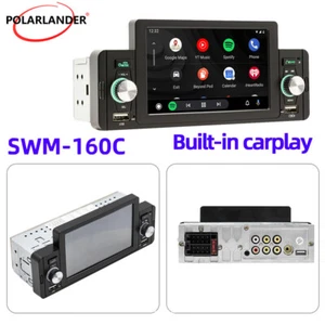 1 DIN Radio de coche 5" Apple Carplay Mirror link Pantalla táctil Bluetooth USB - Imagen 1 de 14