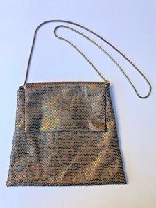 AMY CHAN NEW YORK SNAKESKIN MOSAIC TILE MESH PURSE SHOULDER BAG CHAIN STRAP - Picture 1 of 7