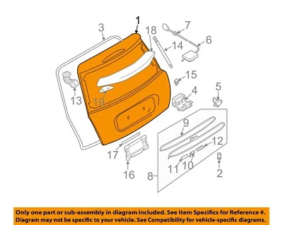 Used Deck Lid fits: 2006 Mini COOPER Base w/o aerodynamic package w/privacy tint Foto 1 de 4