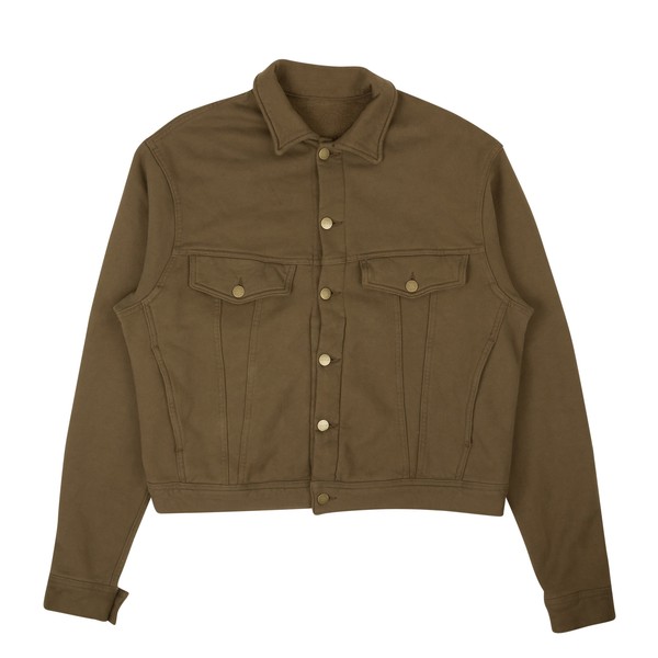 NEW FEAR OF GOD Army Green French Terry Trucker Jacket Size S $970