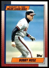 1990 Topps Major League Debut 1989 106 Bobby Rose Angels  Baseball Card