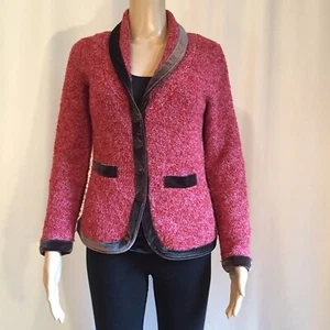Anthropologie HWR Long Sleeves Red Chunky Sweater Women's Size S - Picture 1 of 8