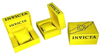 3 Yellow Ivicta Empty Watch Boxes - Image 1 of 4