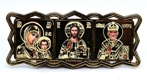 Auto Ikone GM Kazan Jesus Nikolaus автомобильная икона освящена 12x5x0,5 cm - Bild 1 von 1