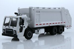 2020 Mack LR Rear Load Garbage Trash Truck 1:64 Scale Diecast Model White