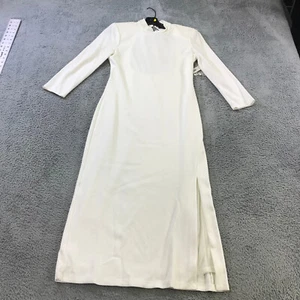 Alice + Olivia Dress Womens 8 Ivory Inka Strap-Back MIDI Dress Casual Ladies df - Picture 1 of 15