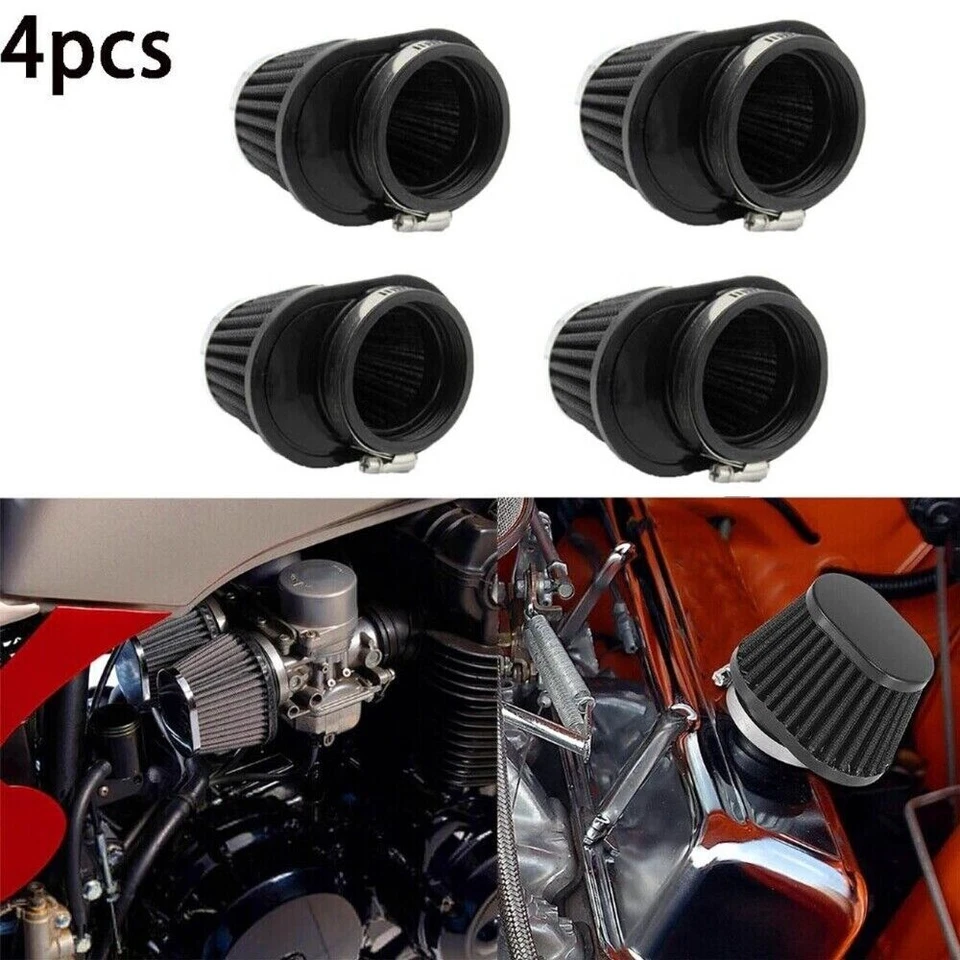 4pcs 51mm Air Filter Pods For Honda CB350 CB360 CB450 CB500T For Kawasaki Foto 1 de 4