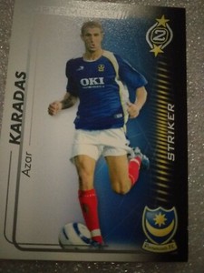 (-0-) PORTSMOUTH - Shoot Out 2005 -2006 -Trading Card - AZAR KARADAS
