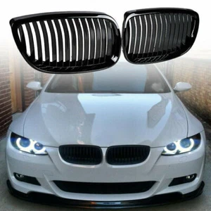 2X Gloss Black Front Grill Kidney Grille For BMW E92 E93 Coupe 2-Door 2007-2010 - Picture 1 of 6