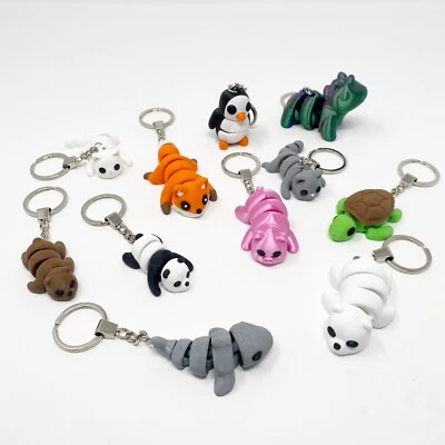 Cute Animal Keyring, Sensory animal toy keyring, animal fidget toy keyring, - Image 1 of 4