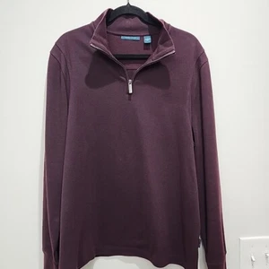 Perry Ellis Herren Large 1/4 Zip Pullover Langarm, Neu, Freizeit & Stylisch - Bild 1 von 7