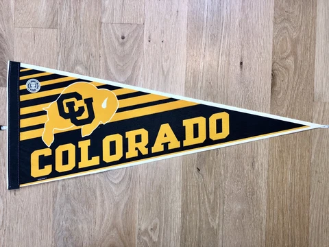 Colorado Buffaloes Vintage Felt Pennant, 12" x 30", Pac 12 NCAA Cover