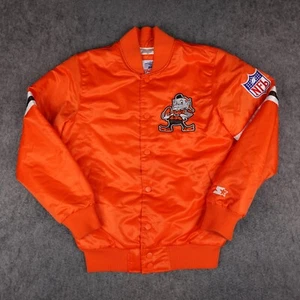 Cleveland Browns Jacket Mens Medium Starter Satin Coat Brownie the Elf Homage - Picture 1 of 18