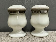 Vintage Mikasa Whole Wheat Footed Salt and Pepper Shakers Made in Japan in EUC
