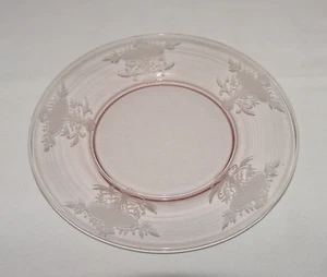 SET OF FOUR Perfect Vintage Pink Lotus Glass Co. "REVERE" Etched Plates - 3 Sets - Picture 1 of 2