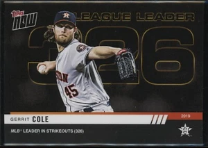 Gerrit Cole 2019 Topps Now #934 MLB Strikeouts Leader (326) PR: 351 - Bild 1 von 2