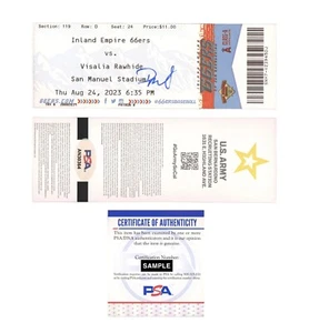 Druw Jones Signed First MILB Professional Home Run Ticket Stub 8/24/23 Psa/Dna - Picture 1 of 1