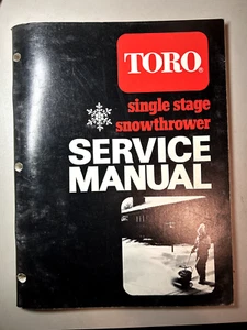 Toro Single Stage Snowthrower Service Manual - 1965-1985 Models - Picture 1 of 2