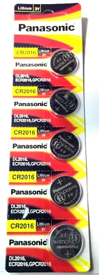 5PÇS CR2016 PANASONIC 3V LÍTIO (ÓTIMO VALIDADE 12/34) DL2016 ECR2016 FRETE GRÁTIS - Imagem 1 de 2