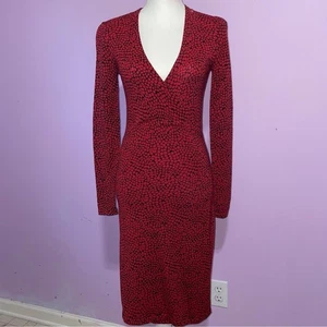 DVF Wolle Midi Wickel Kleid Damen S Langarm Büro Beruf Karriere Luxus - Bild 1 von 10