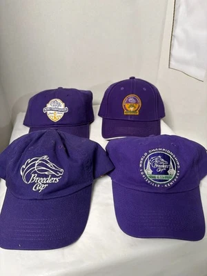 Lote 4 Sombreros Copa Criadores 2011 2015 2018 2022 Púrpura Ajustable Carreras de Caballos Foto 1 de 3