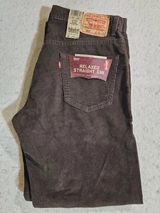 Neu mit Etikett Vintage Levis 559 Cordjeans braun lockere Passform gerades Bein Y2K 36 x 32 - Bild 1 von 17
