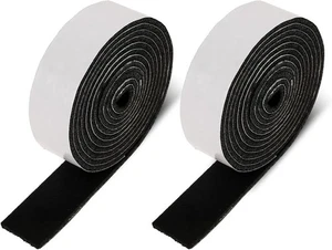 120 x 1 Zoll Filzstreifen mit selbstklebender Rückseite, 2 Rollen rutschfest schwarz - Bild 1 von 3