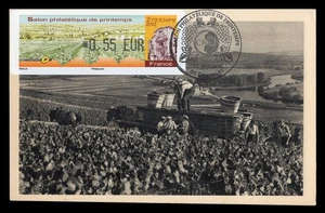 FRANCE 2012 Carte Maximum Card ATM Salon Printemps Épernay wine vin wineyard - Imagen 1 de 1