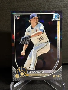 2025 Bowman Chrome Sapphire Chad Patrick Black Refractor /10 #28 Brewers Rookie - Bild 1 von 2
