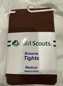 Brownie Girl Scout SIZE 7-10 Medium Uniform Tights New in Package - Picture 1 of 4