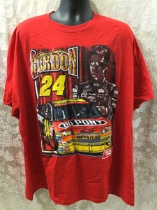 NASCAR Hendrix Motorsports JEFF GORDON 24 Red T Shirt Tee 2XL Impala SS Du Pont - Picture 1 of 4