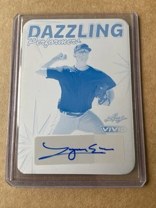 SIGNED 2024 LEAF VIVID LOGAN EVANS RC AUTO 1/1 DAZZLING PERFORMERS PRINT PLATE - Picture 1 of 2