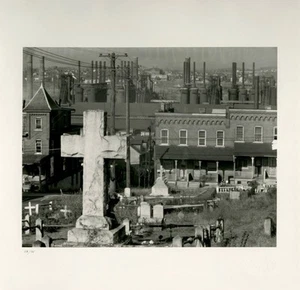 Walker Evans / GRAVEYARD HOUSE AND STEEL MILL BETHLEHEM PA 1935 - Picture 1 of 1