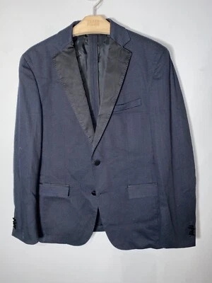 Hugo Boss mens smart  textured tuxedo style jacket navy blue  size UK 48 - Image 1 of 4