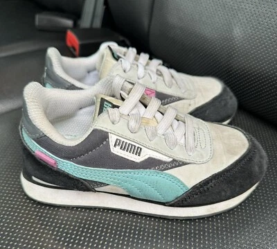 Puma Future Rider Play On Lace Up  Youth Boys Black, Blue, White Sneakers 13C - Image 1 of 4