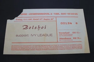 Altes Konzertticket - Bolshoi, Ivy League - Manege München - 13.3.1987 - Imagen 1 de 2