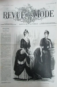 REVUE DE LA MODE XIXème N° 729 de 1885 BRODERIE COUTURE ROBES CHAPEAUX   - Picture 1 of 3