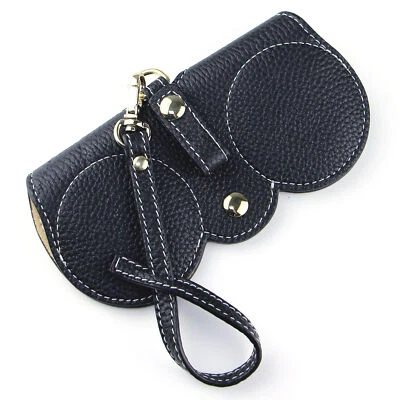 Leather Glasses Case Sunglasses Pouch Cute Style Portable USA Shipping - Image 1 of 4