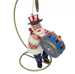 Possible Dreams Patriotic Santa Tree Ornament CLOTHTIQUE Christmas Vintage 2000 - Picture 1 of 4