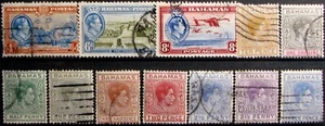 1938-46 BAHAMAS #100-110: F/VF Used - 'KGVI' selection of 12 all-different - Picture 1 of 2