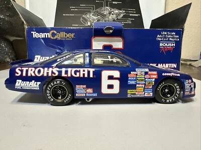 MARK MARTIN 1989 TEAM CALIBER OWNERS #6 STROH'S LIGHT FORD THUNDERIBRD SIGNED - Image 1 of 4