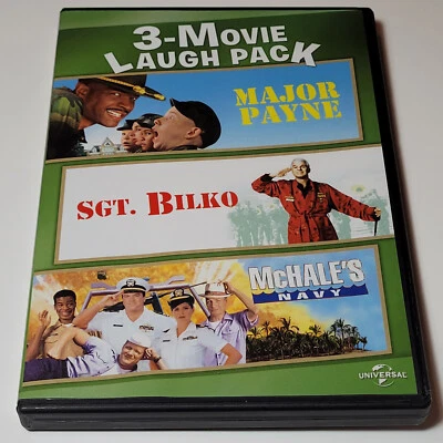 Major Payne / Sgt. Bilko / McHales Navy 3-Movie Laugh Pack Free 1-Day Shipping Foto 1 de 3