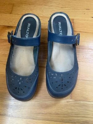 Rialto Mystical Navy Wedge Clogs Sz. 6 - Изображение 1 из 3