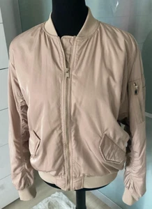 H&M Damen Jacke Wattierte Bomberjacke Größe 38(165/88A),Farbe:Beige - Aprikot - Bild 1 von 6