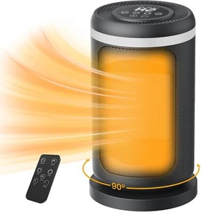 Space Heater, 1500W Portable Heaters for Indoor Use, Small Heater Black - Picture 1 of 9