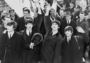 Beatles In America 60er Jahre s/w Foto scharfe Details - Bild 1 von 2