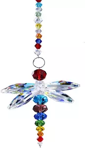 H&D Window Dragonfly Pendant Crystal Suncatcher Fengshui Rainbow Maker - Picture 1 of 12