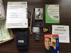CANON ELPH PowerShot S200 Digital Bundle: EXTRA ACCESSORIES BATT / CARDS / POWR - Picture 1 of 18