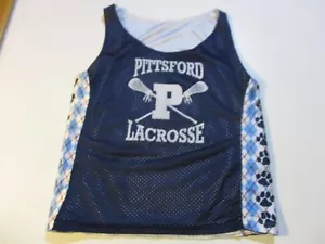 PITTSFORD PANTHERS LACROSSE #17 2-SIDED PINNIE / JERSEY YOUTH L/XL NEW YORK - Picture 1 of 8